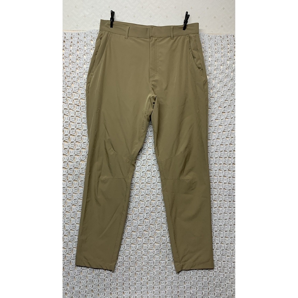 Fabletics‎ Tech Pants Mens 32x29 Beige Tapered  Pockets Stretch Performance Golf